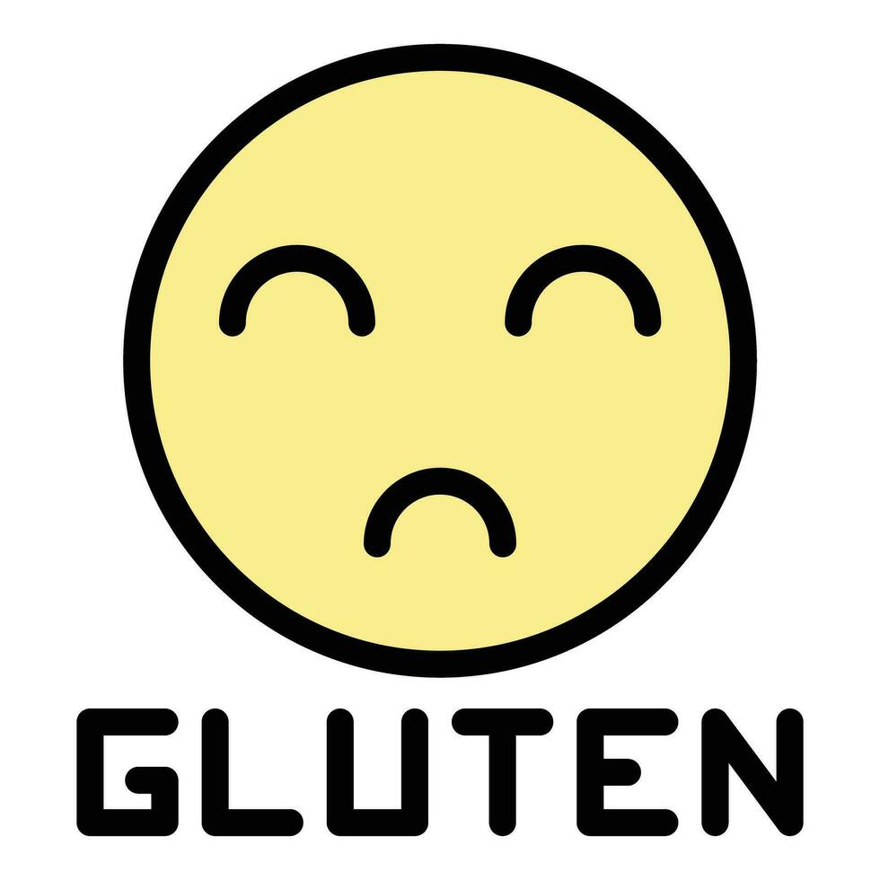 gluten onverdraagzaamheid emoji icoon vector vlak