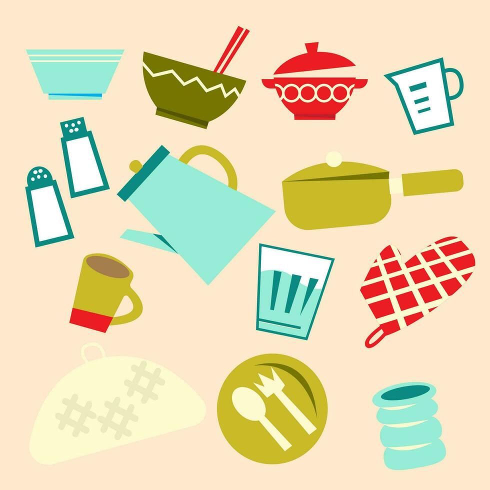 de keukengerei illustratie voor voedsel concept vector