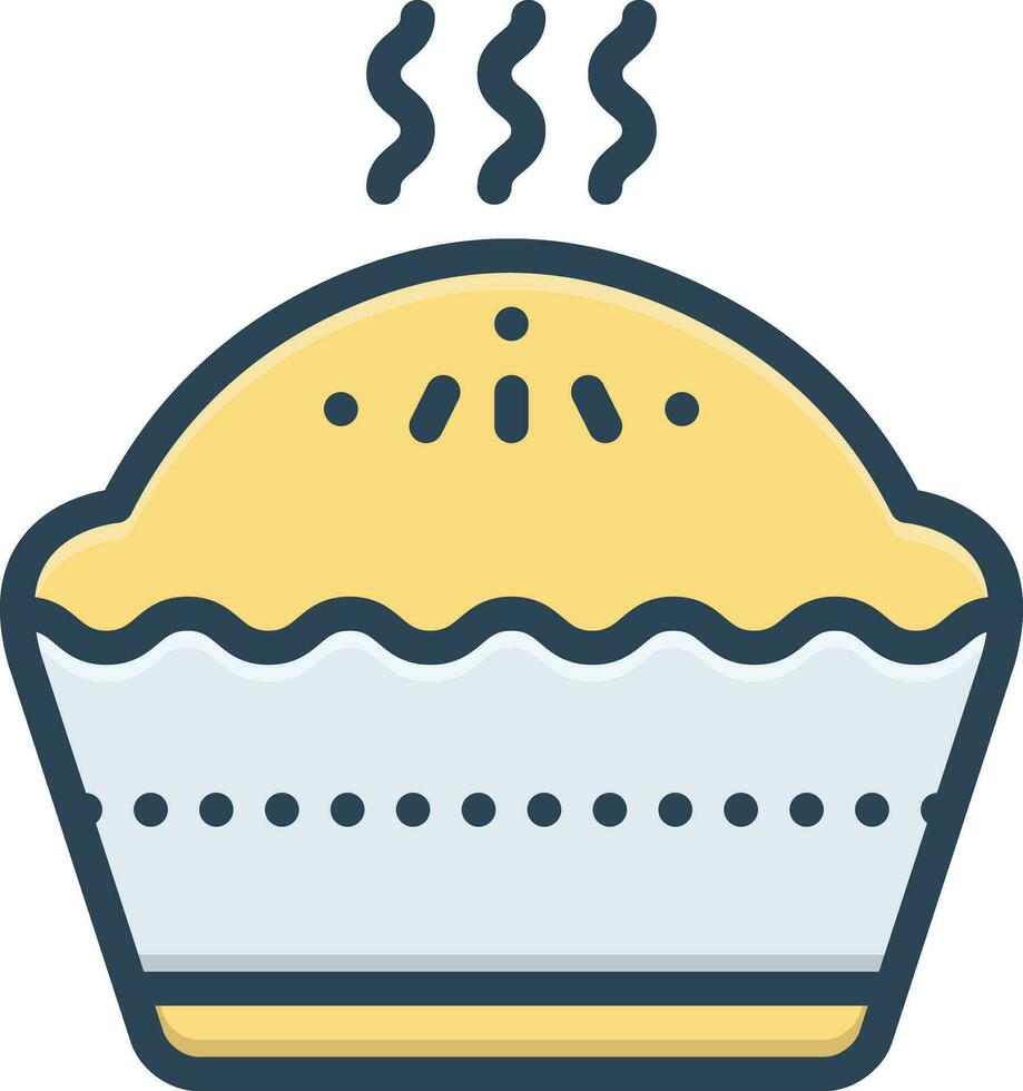 kleur icoon voor taart vector