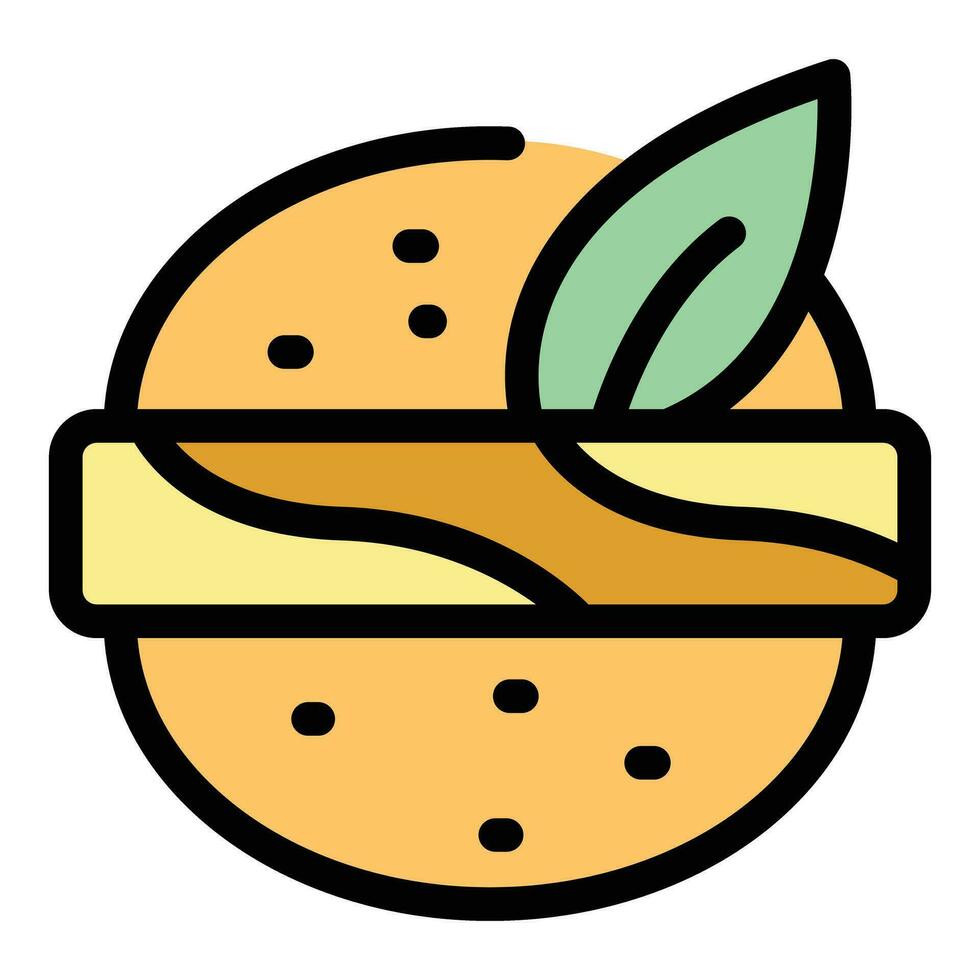 gezond hamburger icoon vector vlak