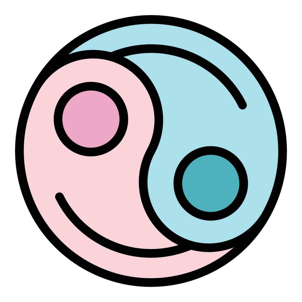 yin yang meditatie icoon vector vlak