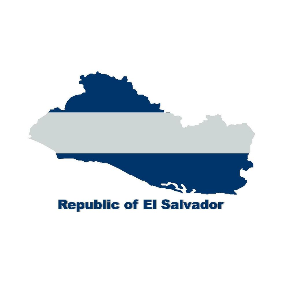 republiek van el Salvador kaart icoon vector