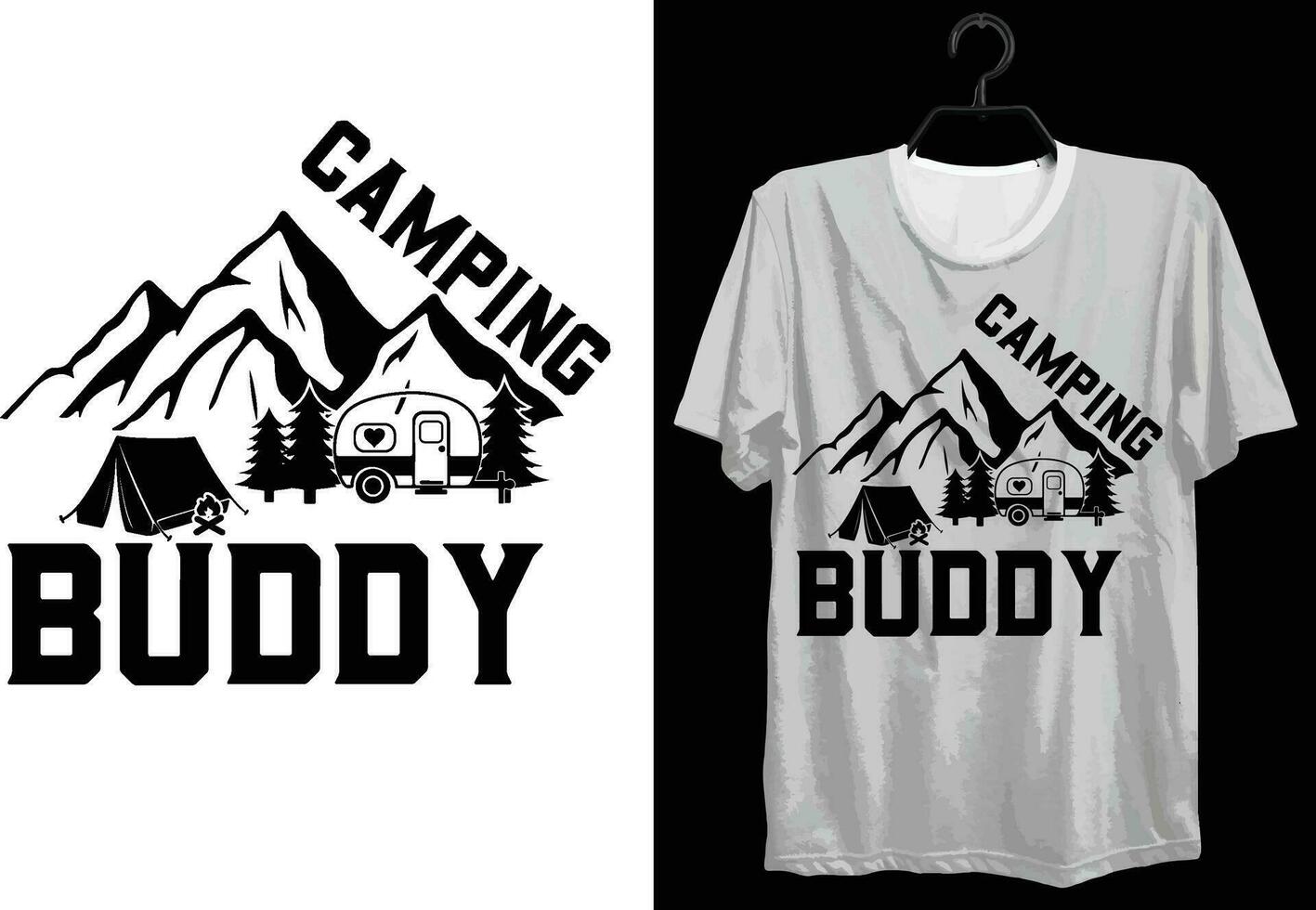 camping t-shirt ontwerp. grappig geschenk camping t-shirt ontwerp voor kamp liefhebbers. typografie, Op maat, vector t-shirt ontwerp. wereld allemaal camper t-shirt ontwerp voor avontuur