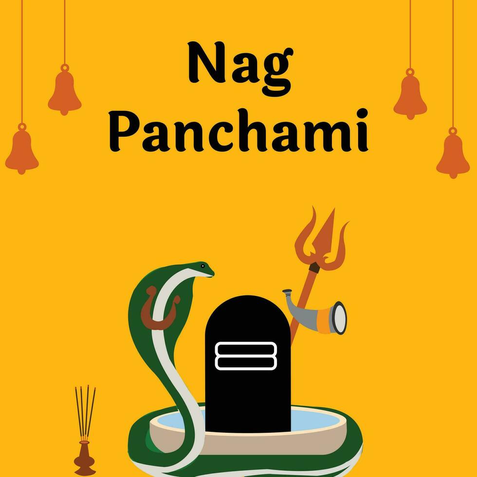 gelukkig zeuren panchami Indisch Hindoe festival viering vector ontwerp