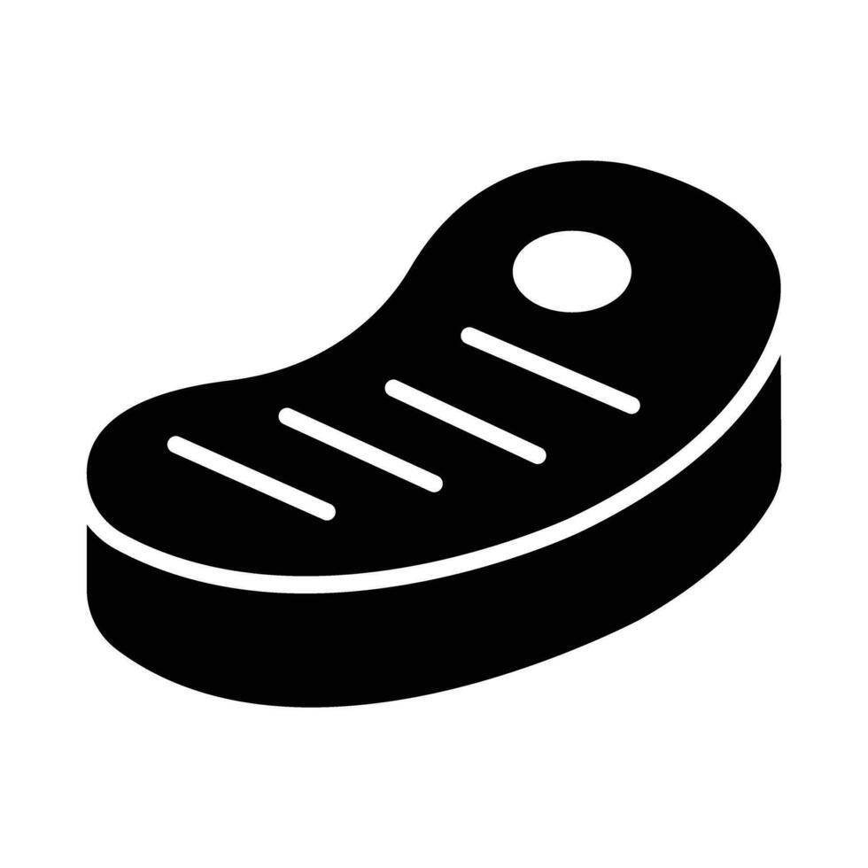 steak vector glyph icoon voor persoonlijk en reclame gebruiken.