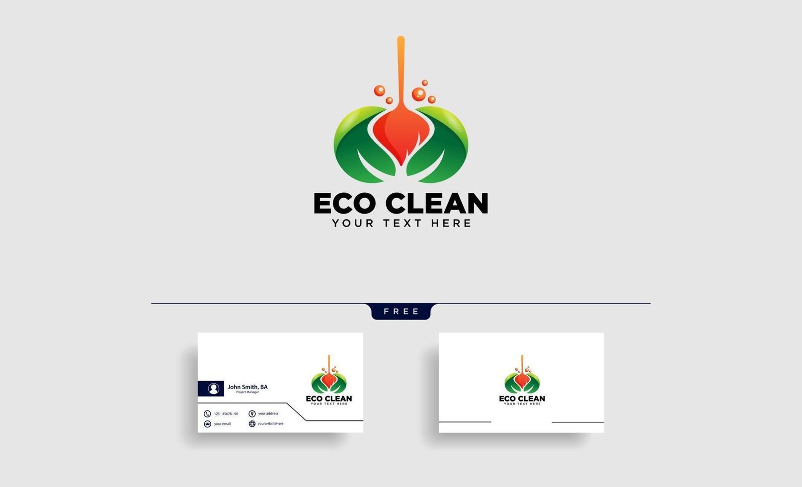 schoonmaak huis eco logo sjabloon vector illustratie pictogram element geïsoleerde vector