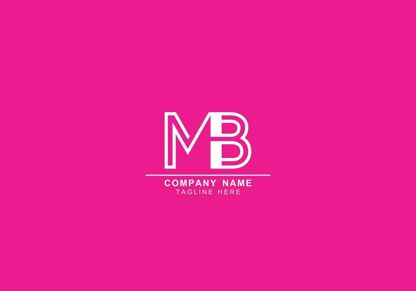 mb of bm minimaal en abstract logo vector