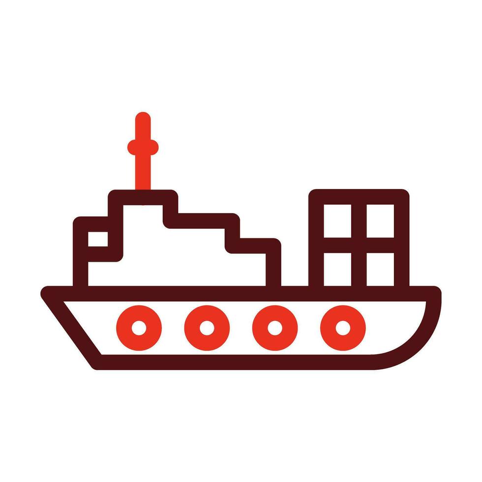 lading schip glyph twee kleur icoon voor persoonlijk en reclame gebruiken. vector