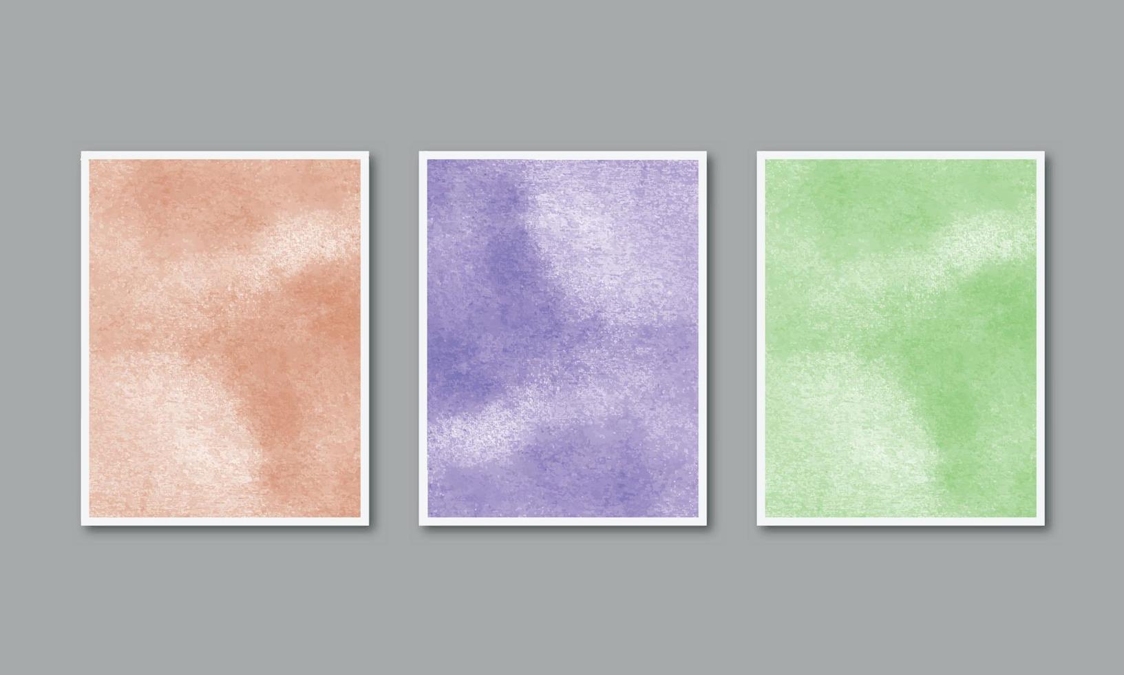 set van aquarel handgeschilderde achtergrond textuur aquarelle abstracte smaragdgroene achtergrond horizontale sjabloon vector