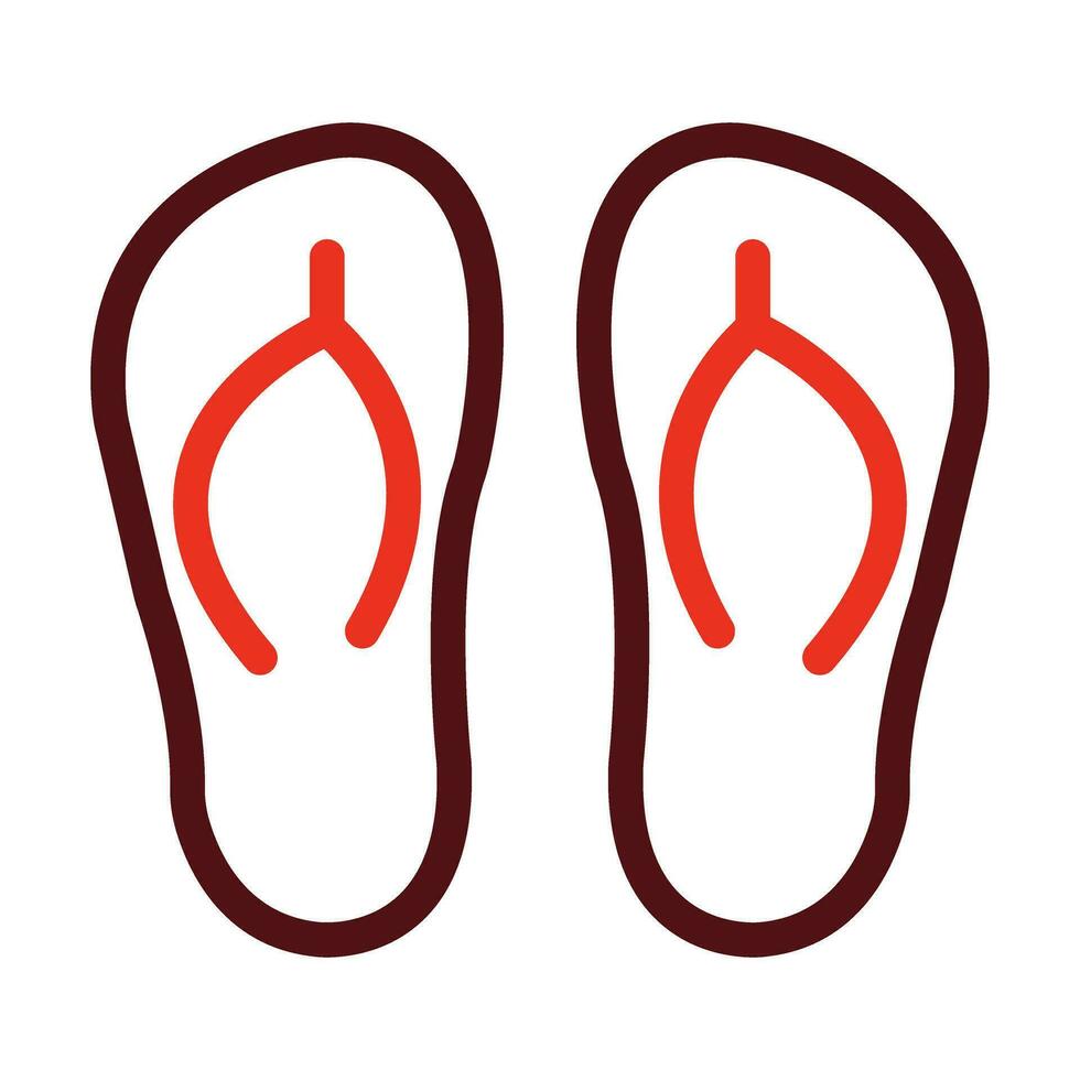 slippers glyph twee kleur icoon voor persoonlijk en reclame gebruiken. vector