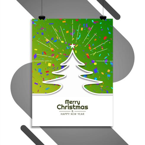 Abstracte Merry Christmas-brochuremalplaatje vector