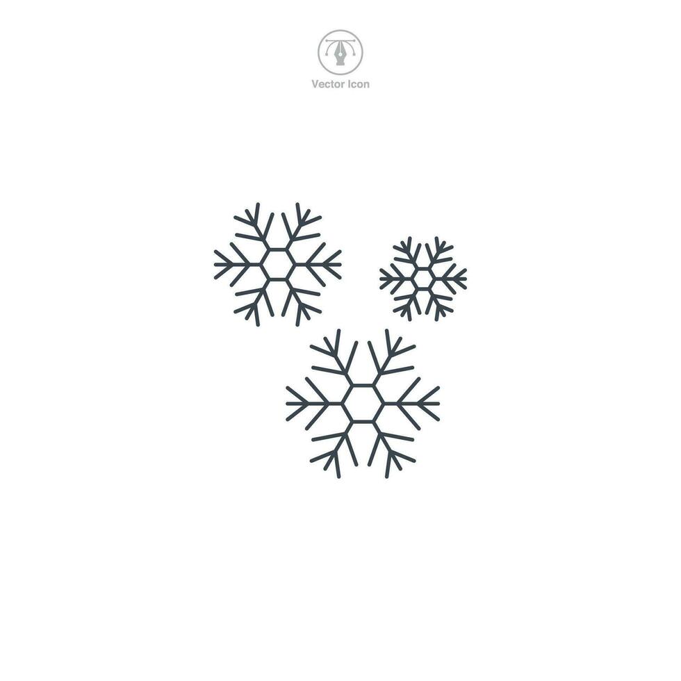 sneeuwvlok icoon symbool vector illustratie geïsoleerd Aan wit achtergrond