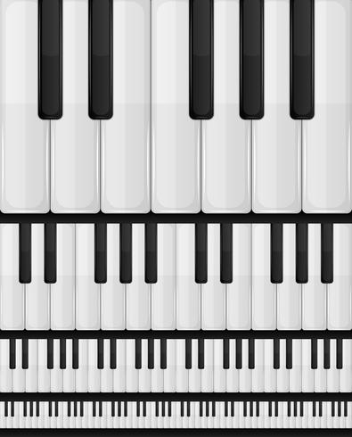 Piano-toetsenbord naadloze achtergrond vector