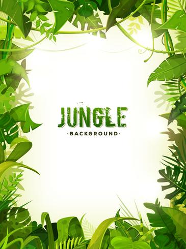 Jungle tropische bladeren achtergrond vector