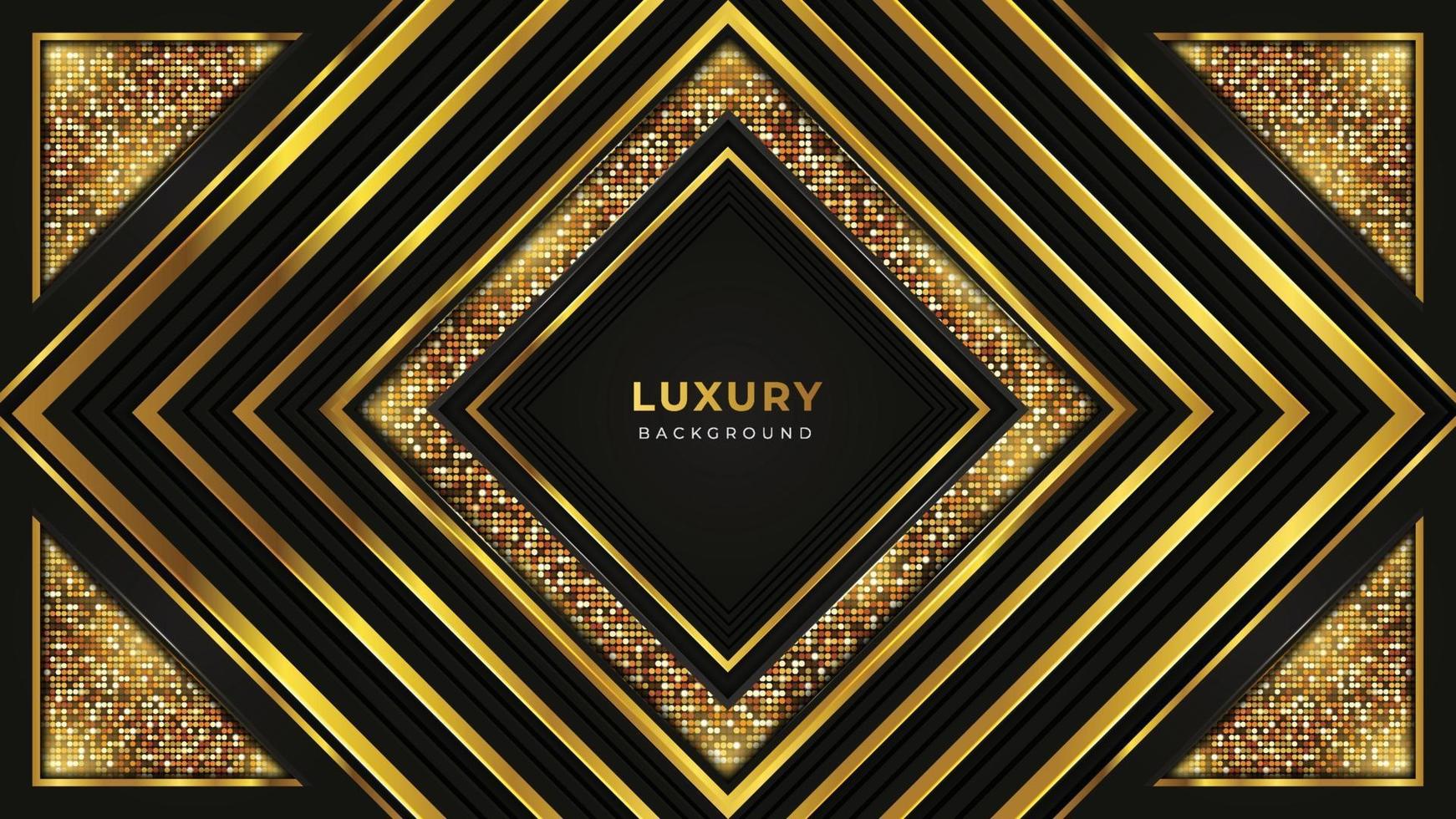 gouden luxe achtergrond sjabloon met gouden patroon vector