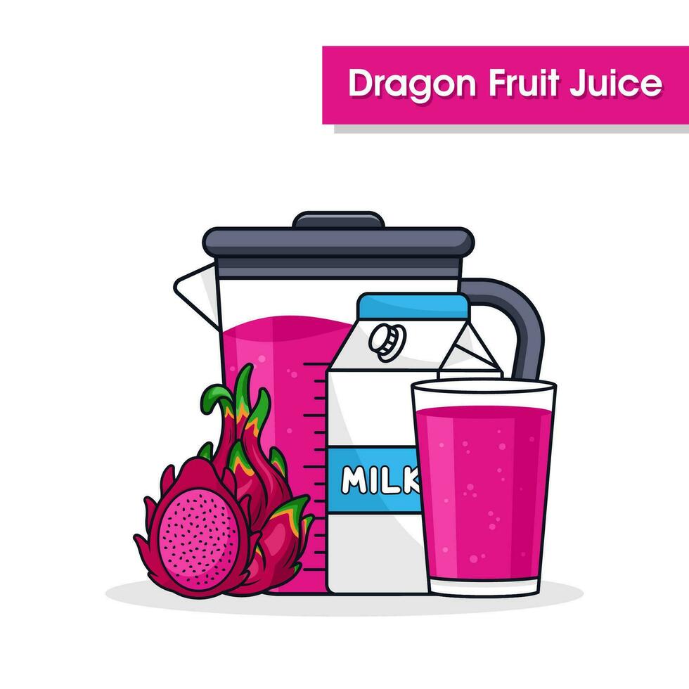 draak fruit sap drinken achtergrond ontwerp illustratie vector