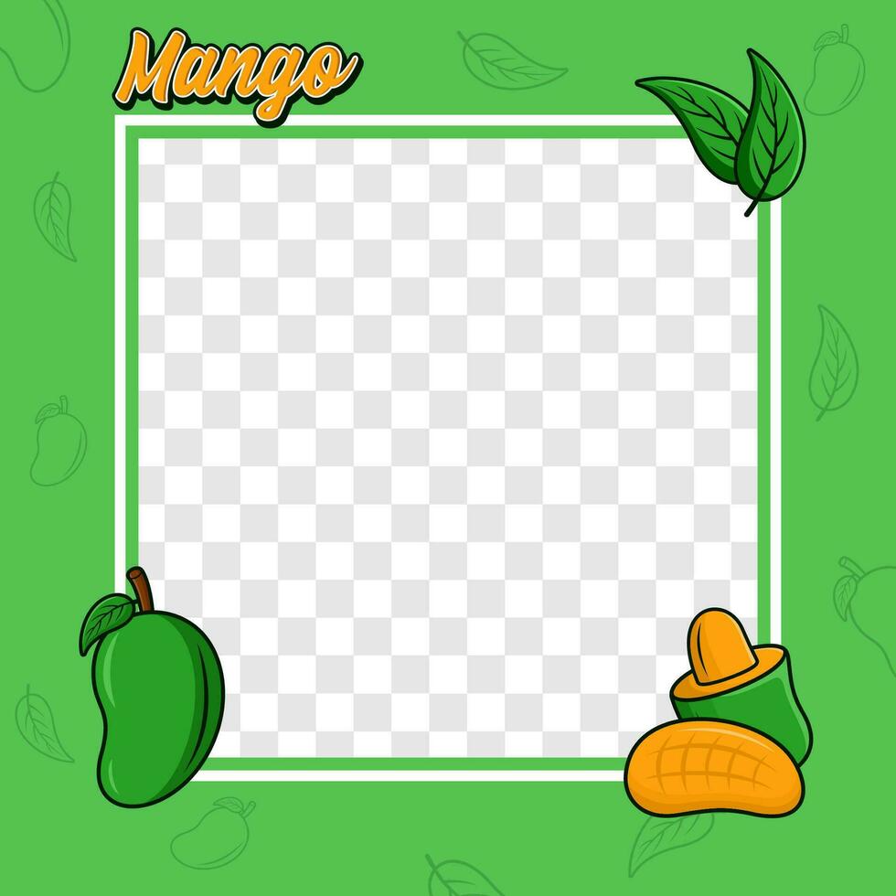 mango fruit foto kader Hoes achtergrond ontwerp vector