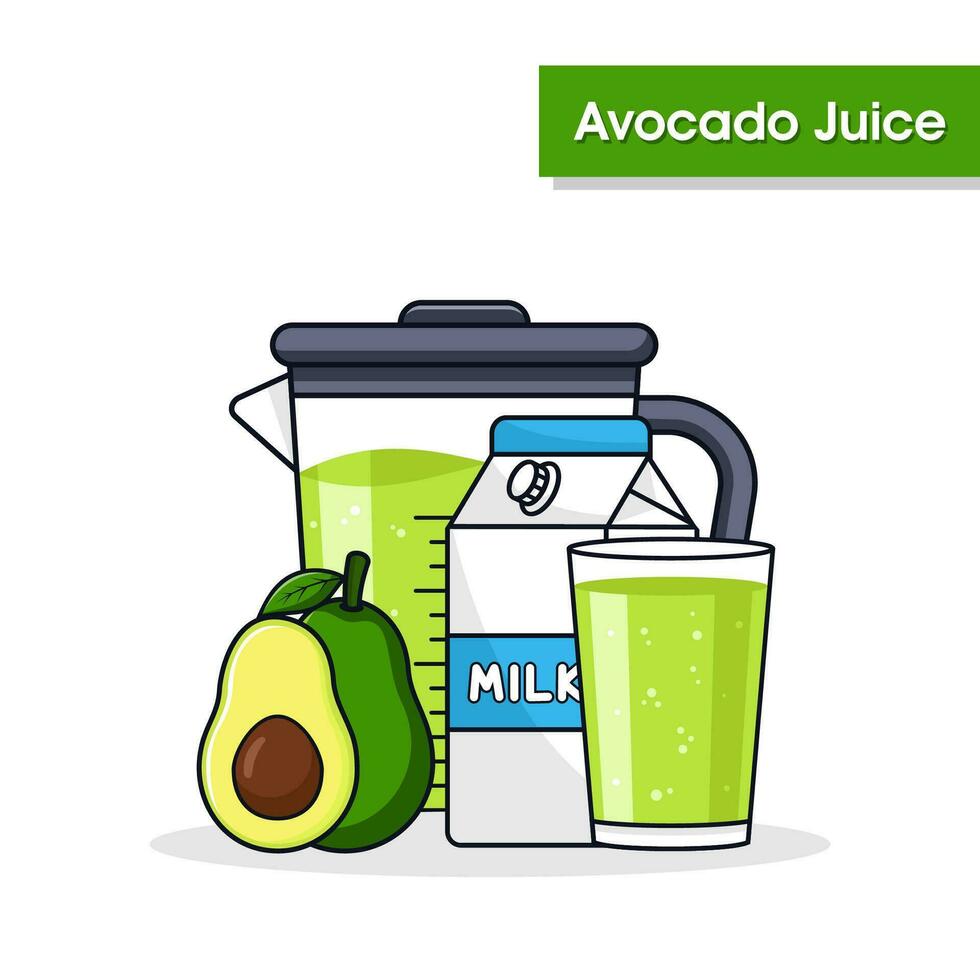 avocado sap drinken achtergrond ontwerp illustratie vector