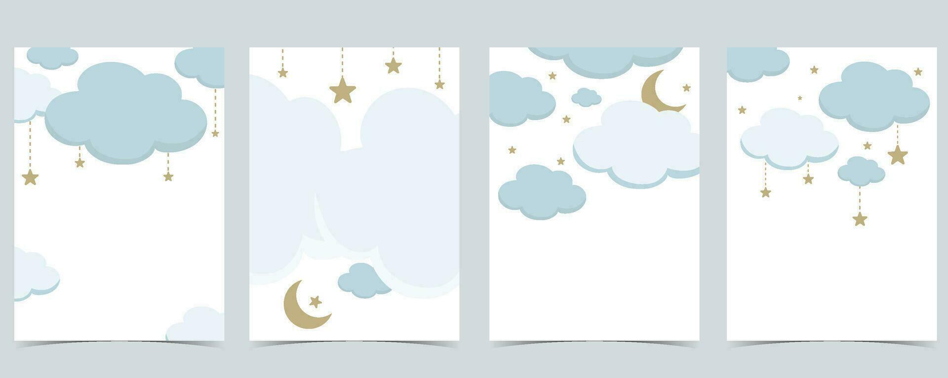 baby douche uitnodiging kaart voor jongen met ballon, wolk, lucht, blauw vector