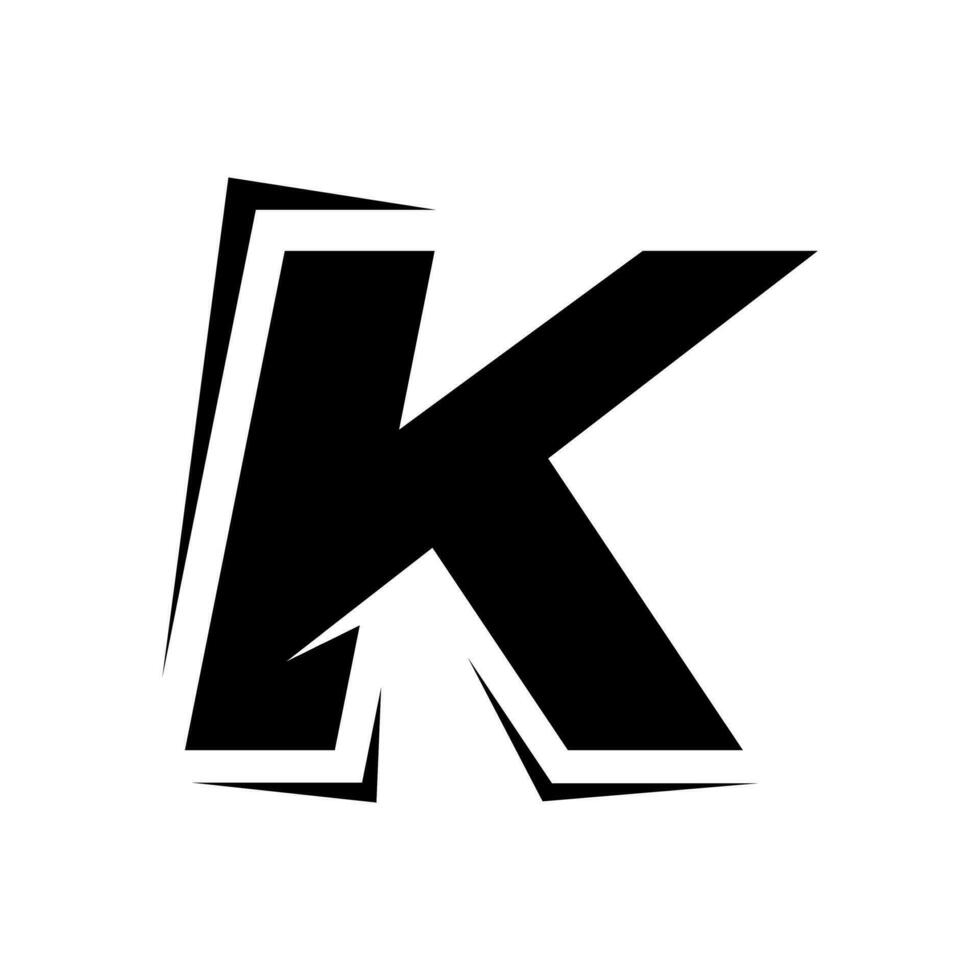 k brief kleurrijk logo helling vector