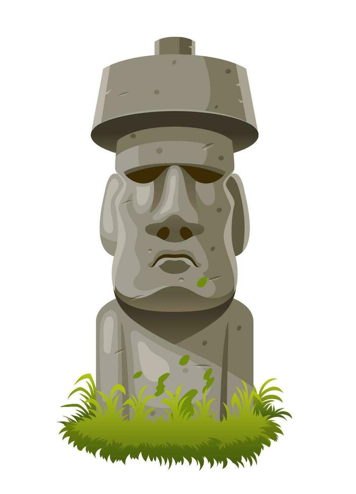 vector illustratie van steen gezicht Aan Pasen eiland