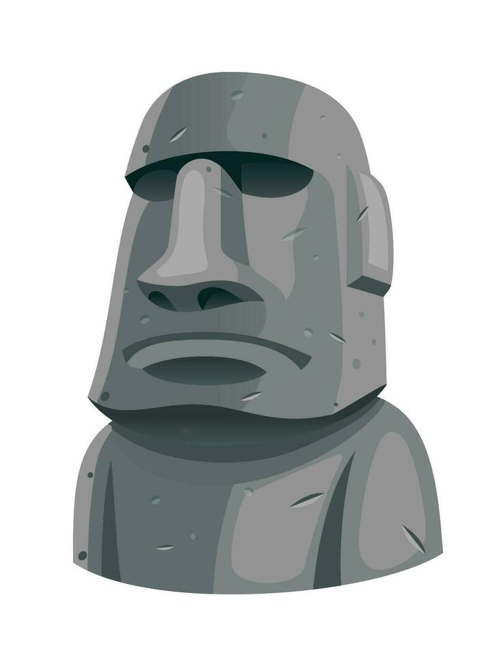 vector illustratie van moai standbeelden Aan Pasen eiland