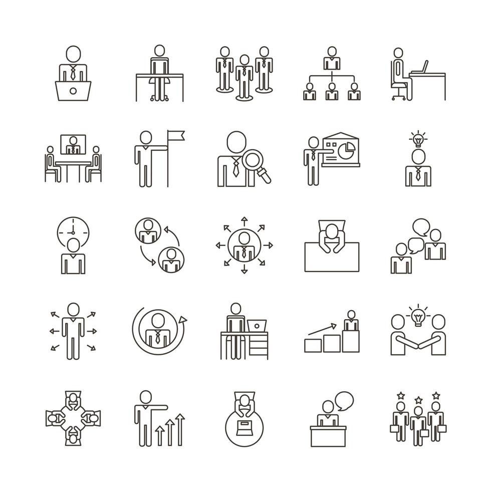 bundel van mensen uit het bedrijfsleven avatars set pictogrammen vector