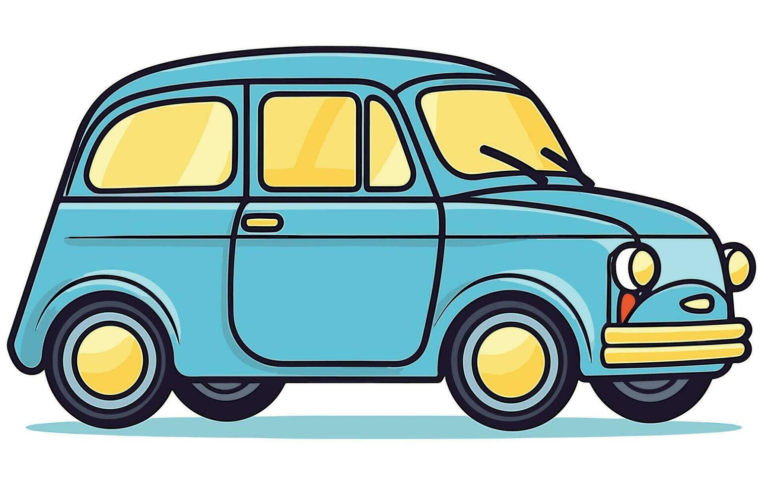stad auto vector illustratie concept, schattig vector slim auto illustratie, auto sharing logo,