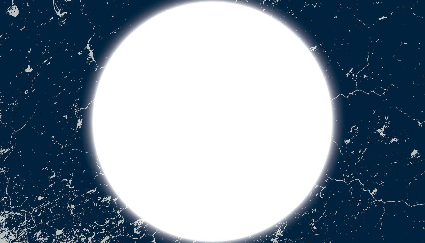 een wit ovaal is getoond Aan een donker blauw achtergrond met maan vector