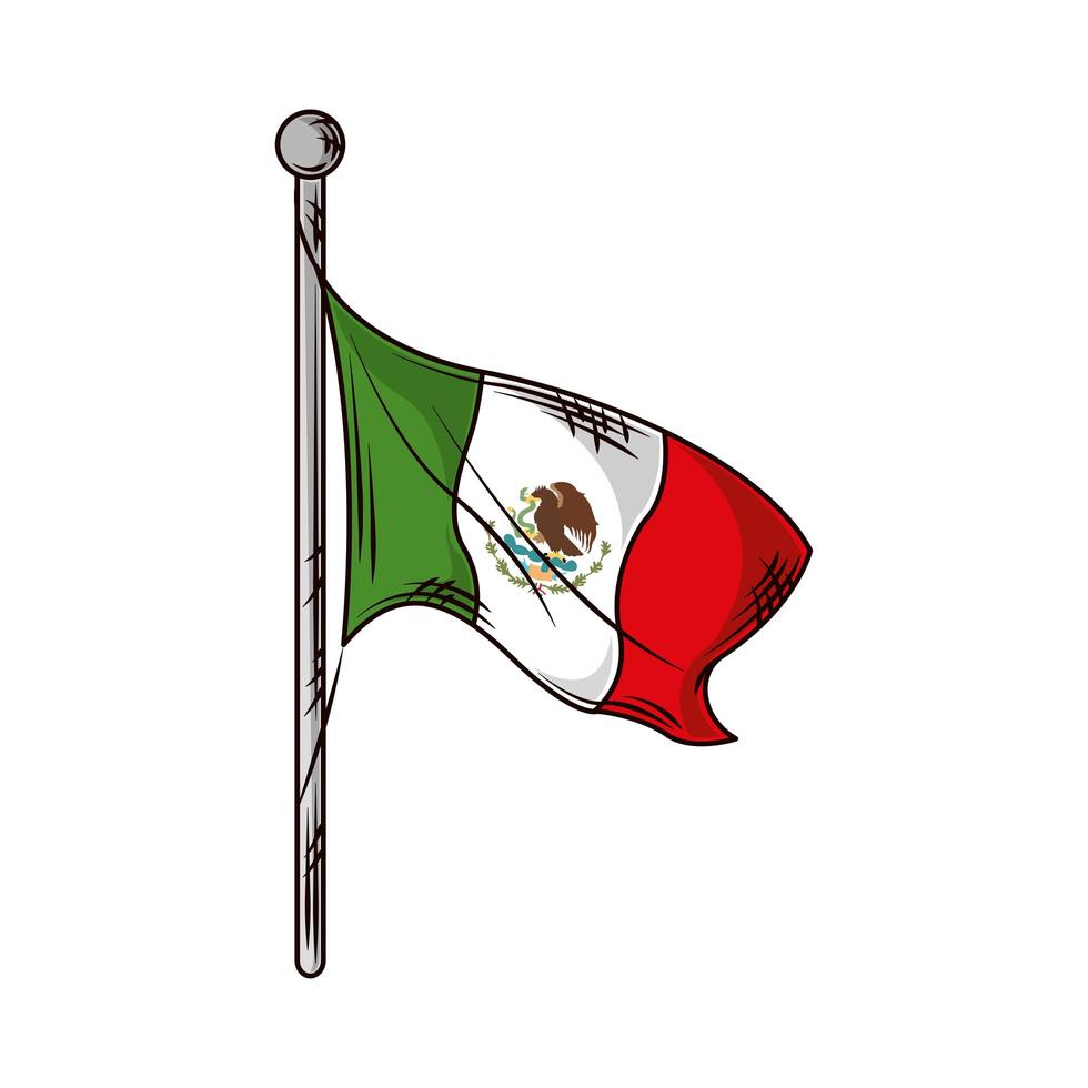 Mexicaanse vlag nationale vector