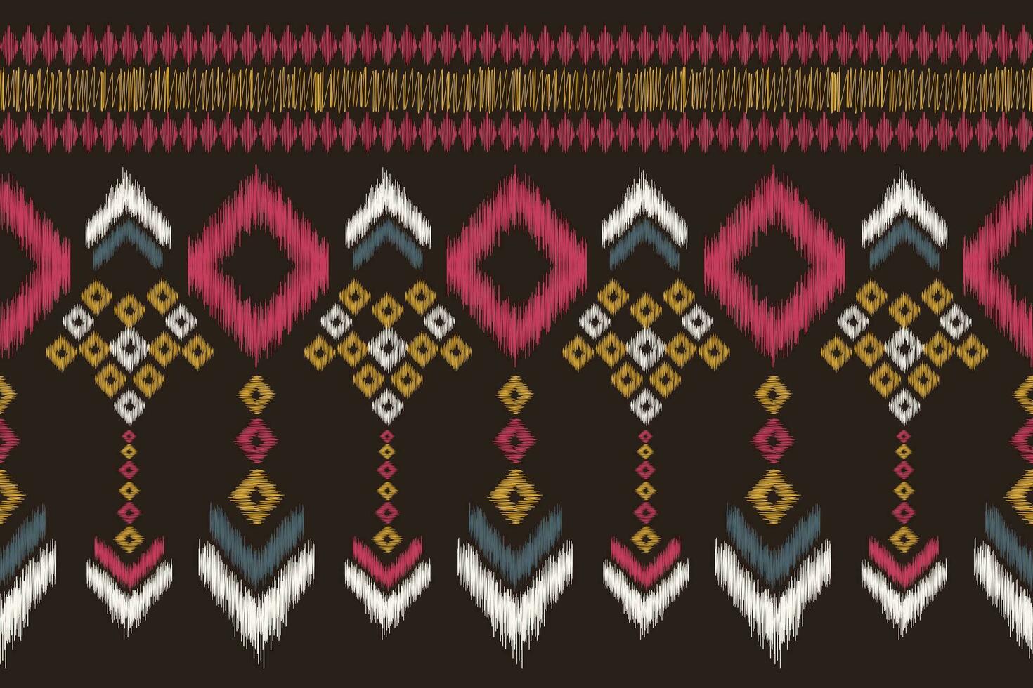 etnisch ikat kleding stof patroon meetkundig stijl.afrikaans ikat borduurwerk bruin etnisch oosters patroon bruin achtergrond. abstract,vector,illustratie.textuur,behang,lijst,decoratie,tapijt,motief. vector