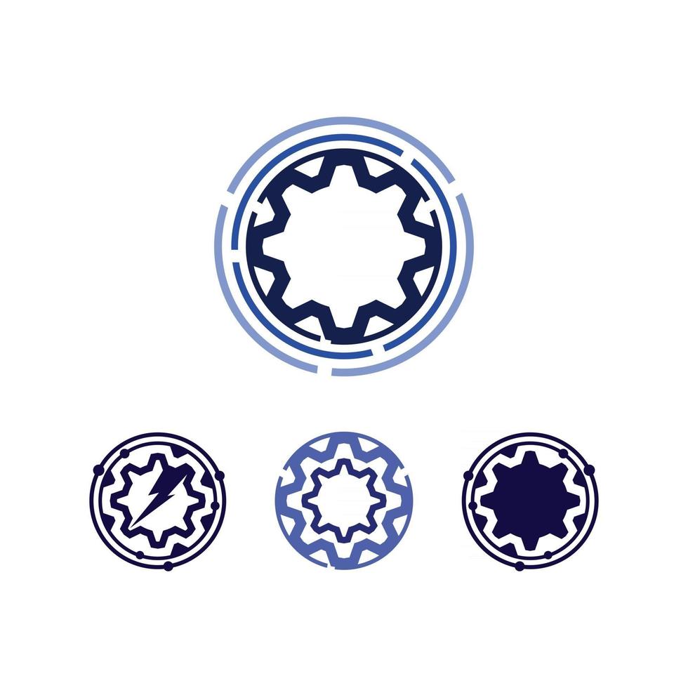 versnelling logo sjabloon vector pictogram machine-logo