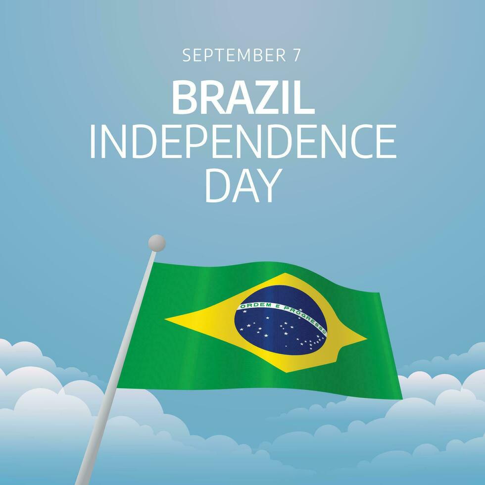 Brazilië onafhankelijkheid dag ontwerp sjabloon geschikt voor viering. Brazilië vlag. vlak ontwerp. eps 10. vector