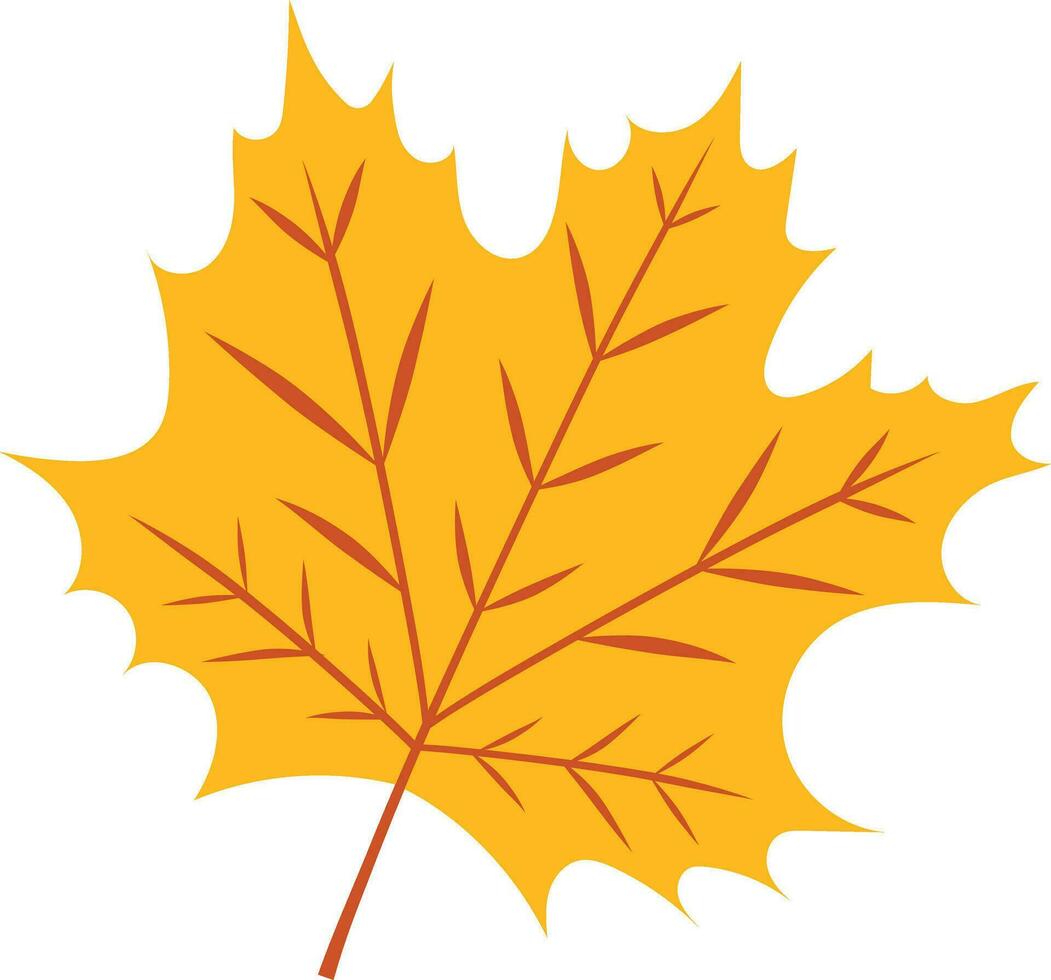 geel herfst blad element vector