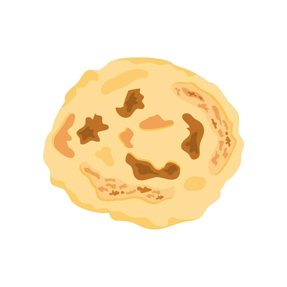 roti paratha of roti canai Maleisisch ontbijt vector