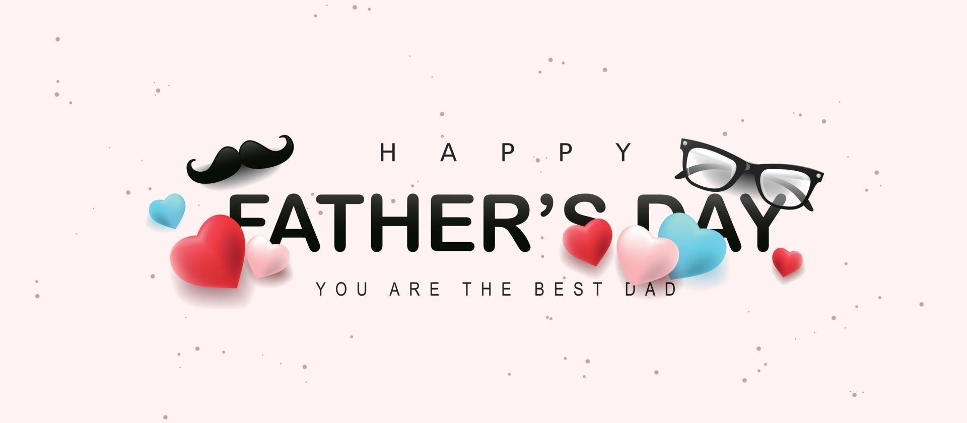 gelukkige vaders dag banner achtergrond vector