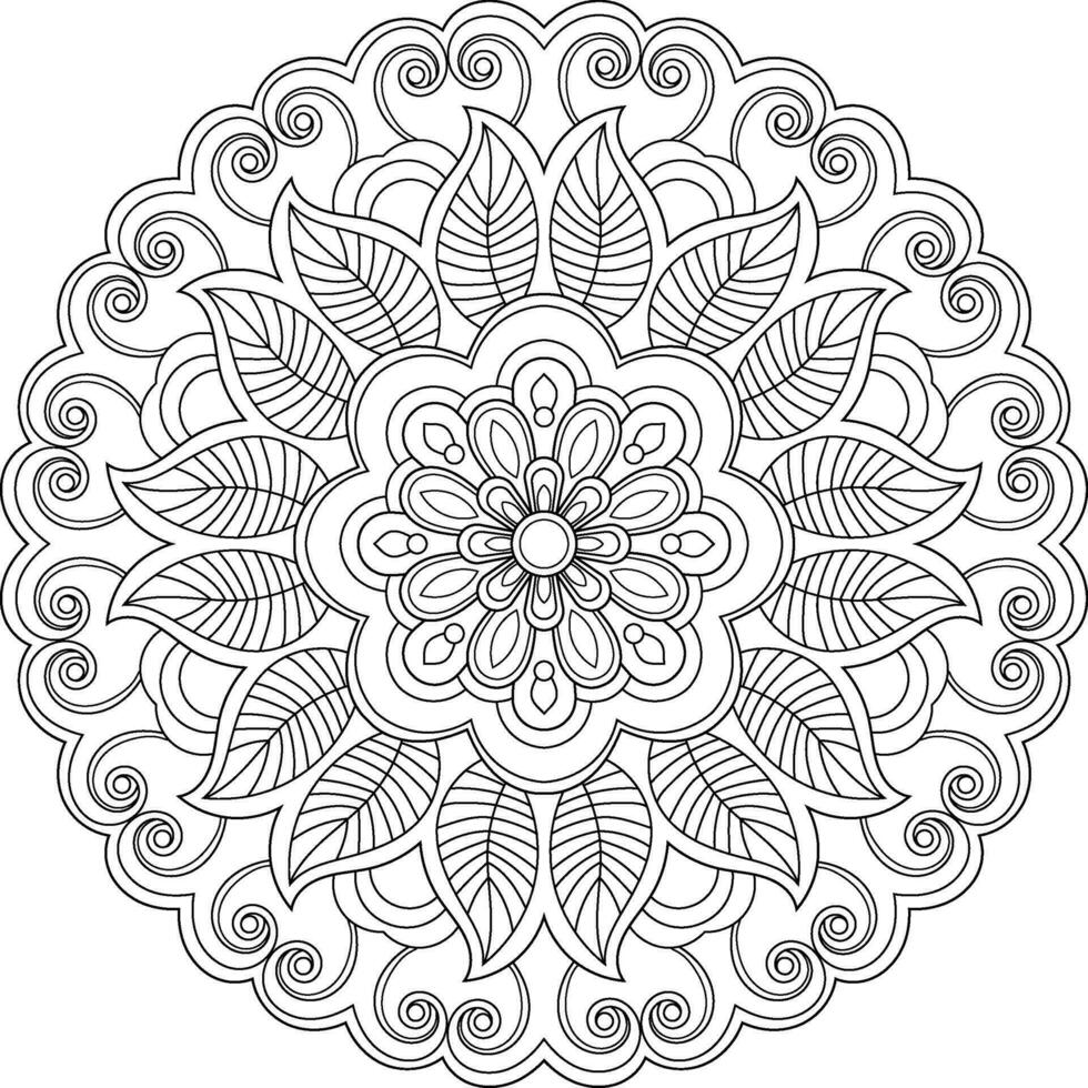 mandala. etnisch decoratief element. hand- getrokken achtergrond. Islam, Arabisch, Indisch, poef motieven. vector