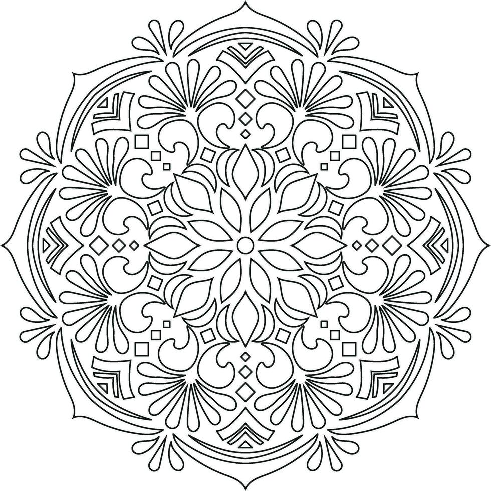 mandala. etnisch decoratief element. hand- getrokken achtergrond. Islam, Arabisch, Indisch, poef motieven. vector