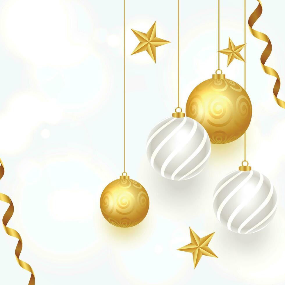 kleurrijk glimmend gloeiend Kerstmis ballen. Kerstmis glas bal. vakantie decoratie sjabloon. vector illustratie.