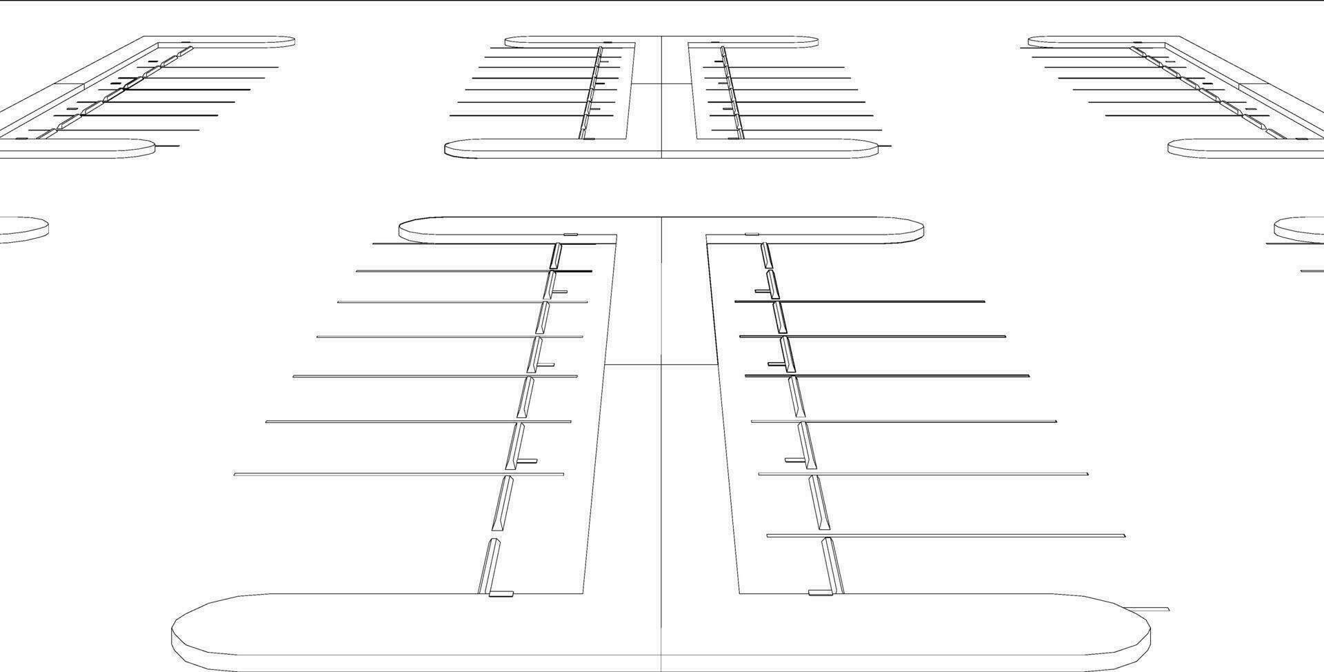 3d illustratie van zonne- carport vector