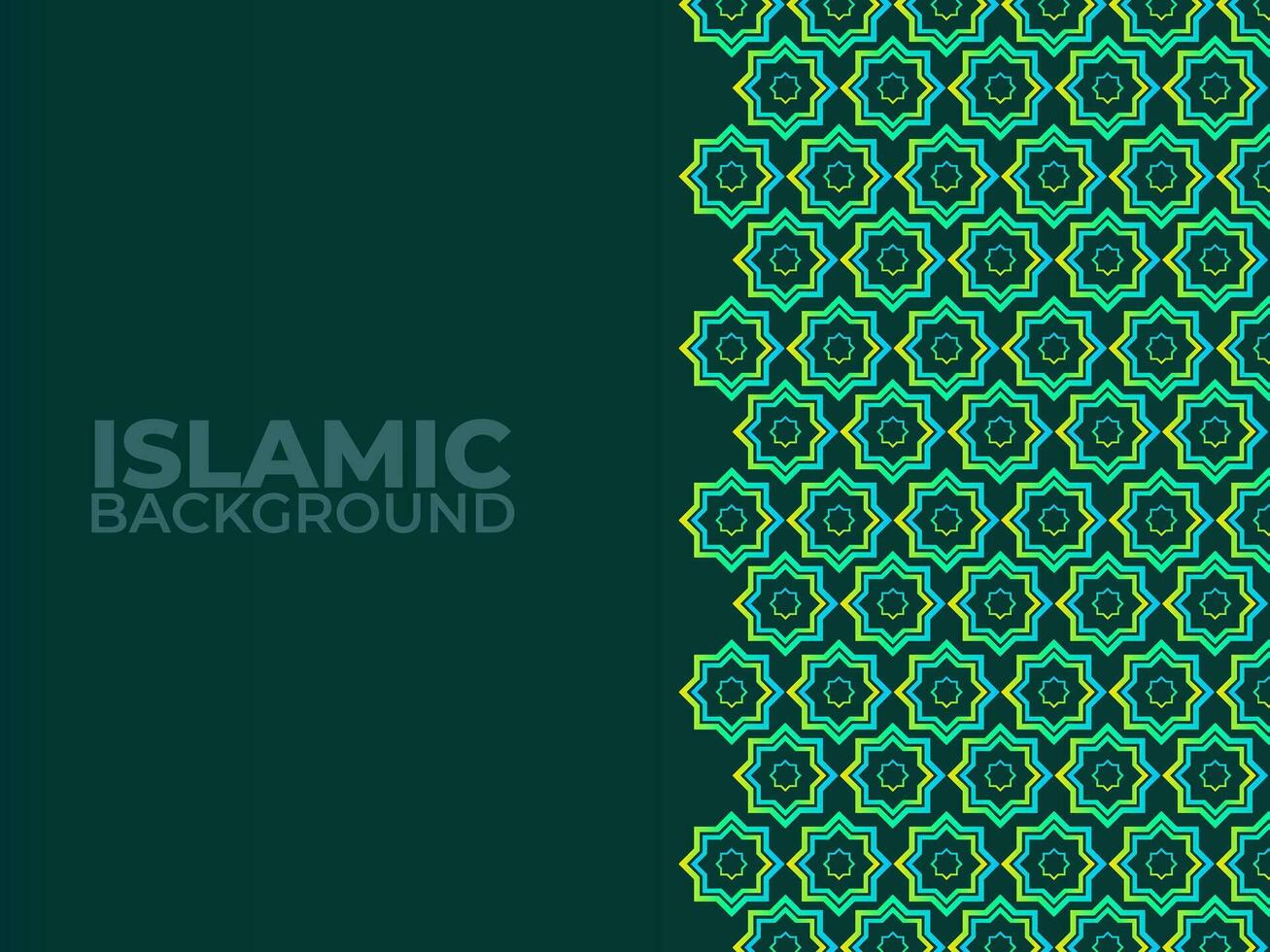 Islamitisch ontwerp groet kaart achtergrond sjabloon met sier- detail van Islamitisch kunst ornament. vector illustratie