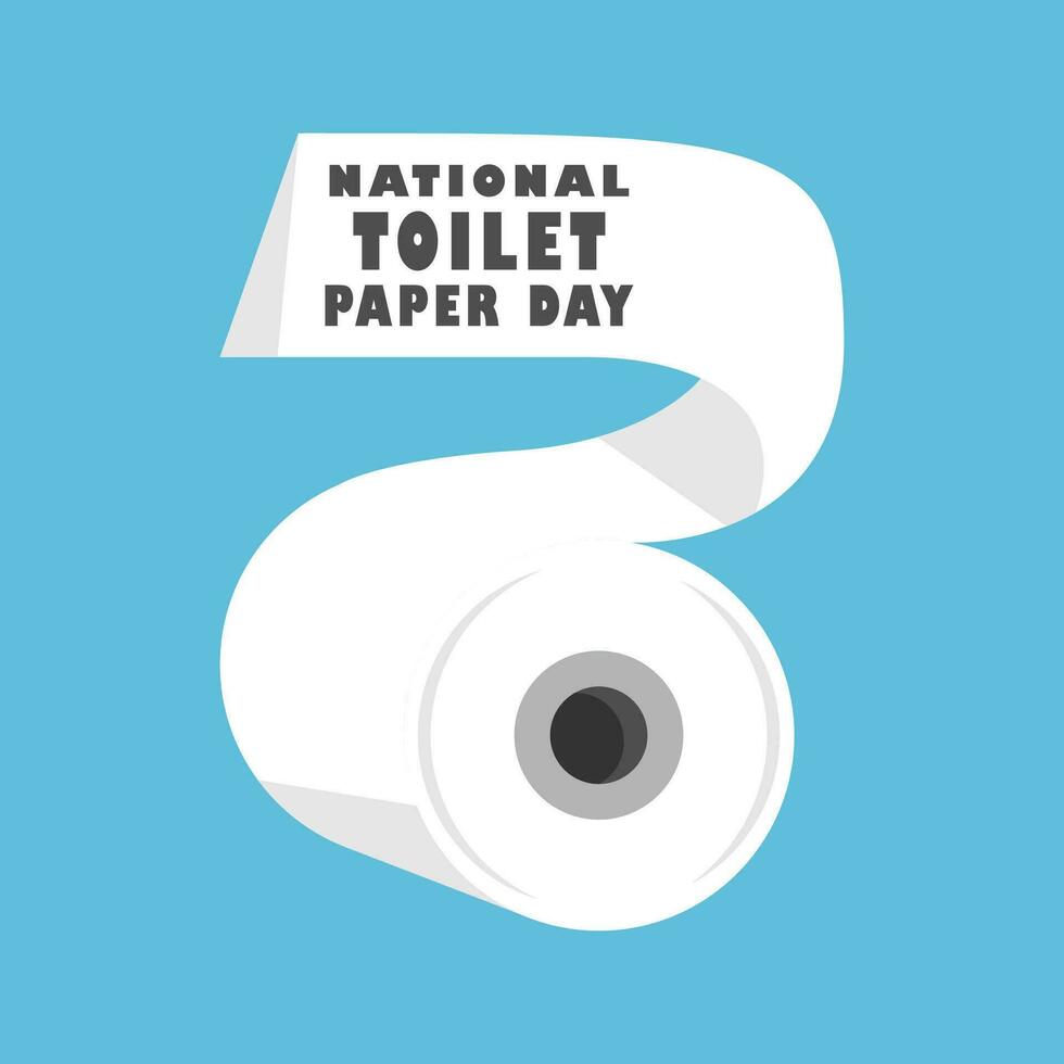 nationaal toilet papier dag vector illustratie