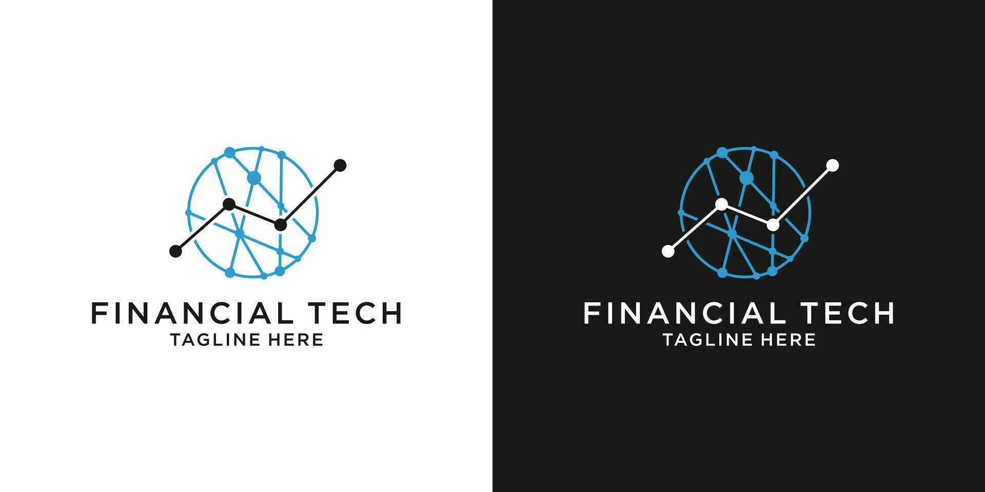 logo ontwerp financieel technologie modern vector