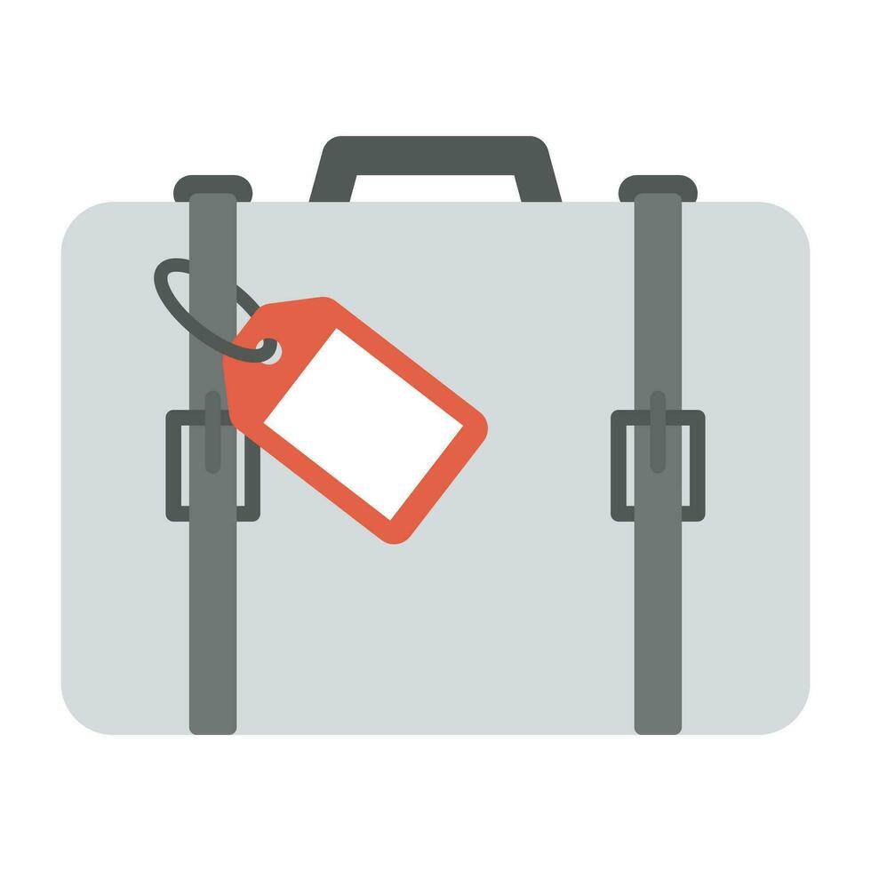 goed Ingepakt bagage hebben label Aan het symboliseert koffer vector