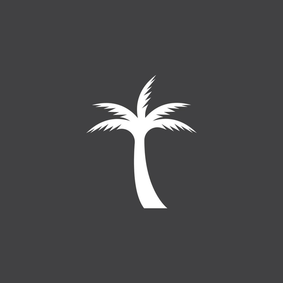 palm kokosnoot boom logo icoon silhouet vector