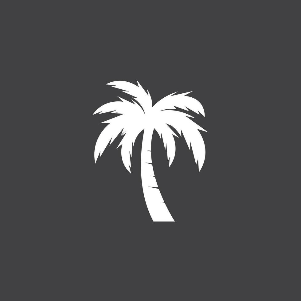 palm kokosnoot boom logo icoon silhouet vector