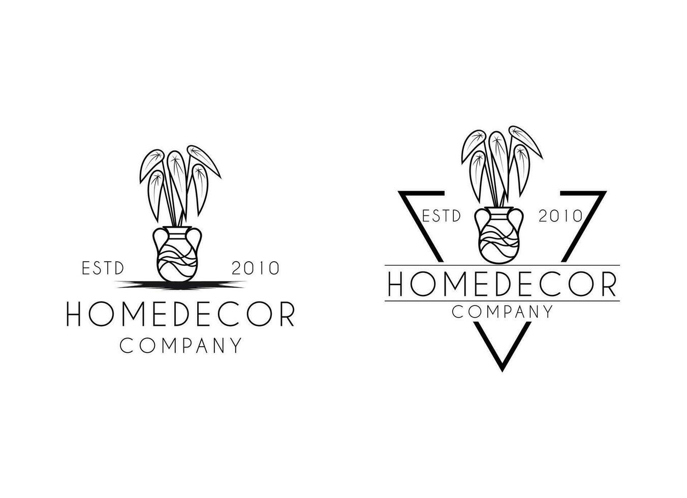 mooi bloem fabriek logo in vaas of bloempot in lijn kunst ontwerp stijl vector