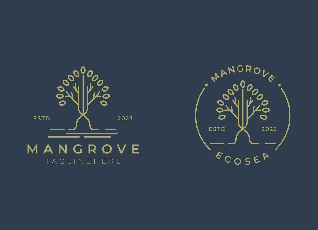 mangrove boom logo ontwerp sjabloon vector