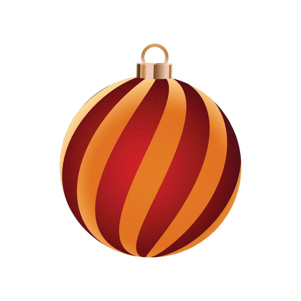 vector rood Kerstmis bal voor decoratie gedurende de Kerstmis seizoen 3d illustratie met knipsel pad.