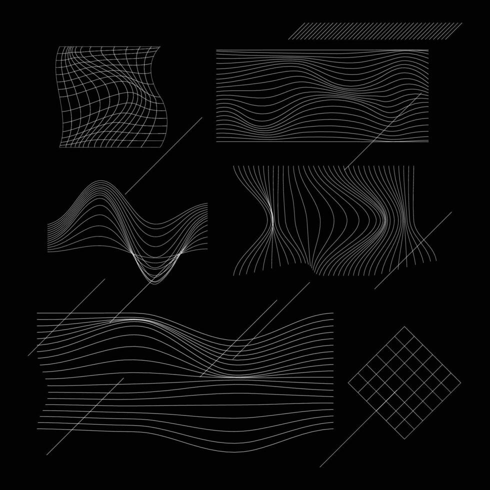 vector abstract wireframe elementen achtergrond verzameling